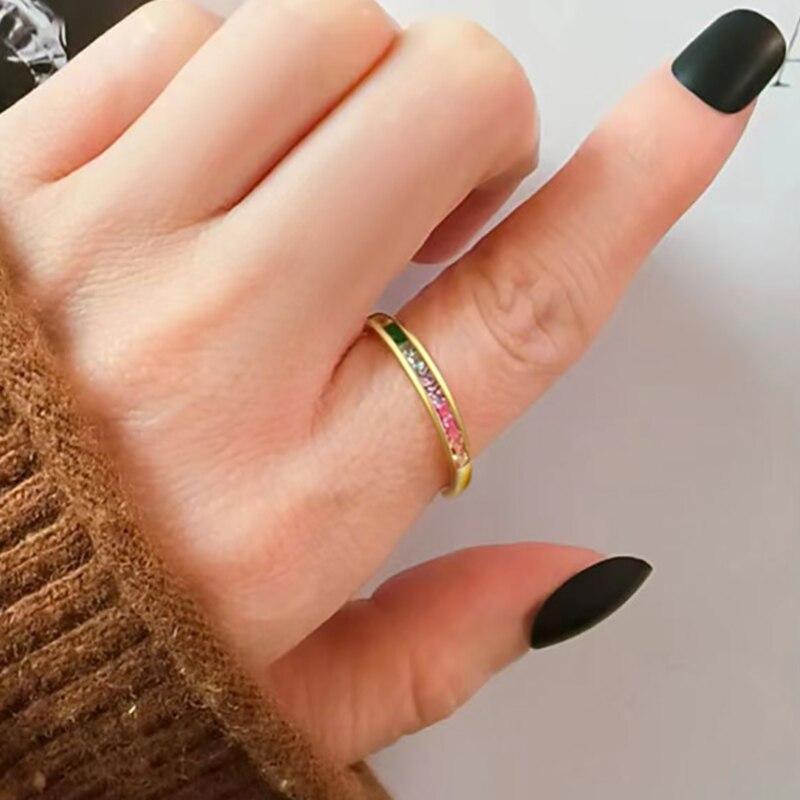Gold Multicolor Ring