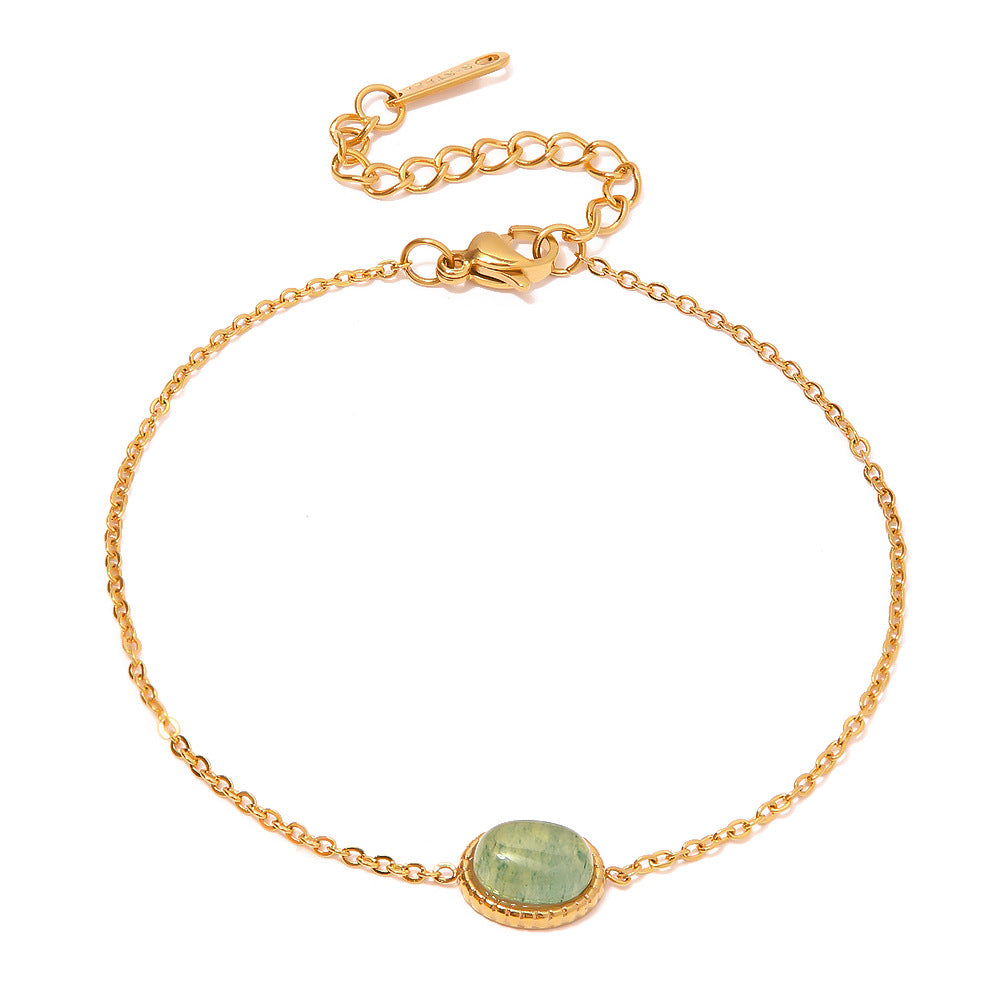 Natural Green Stone Bracelet