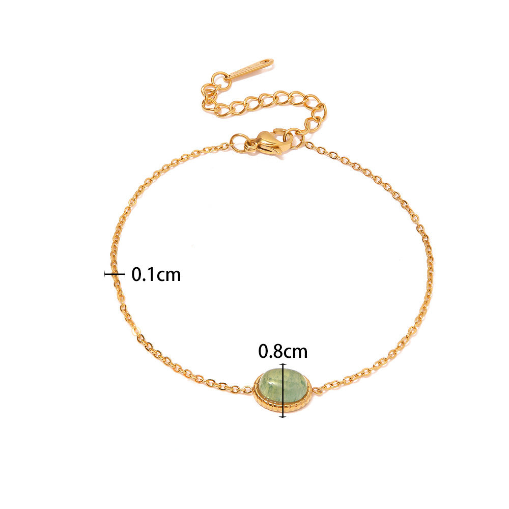 Natural Green Stone Bracelet