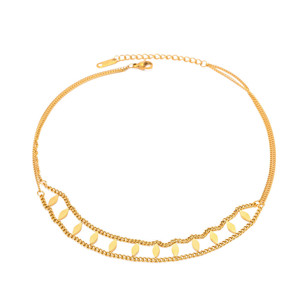 18K Gold Double Layer Versatile Necklace