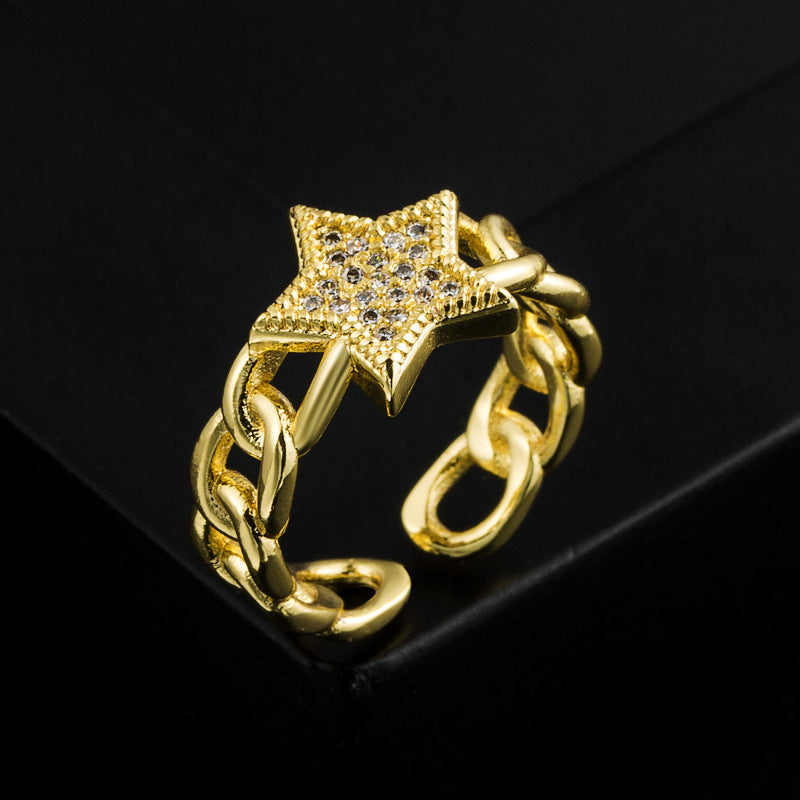 Gold Love Open Ring