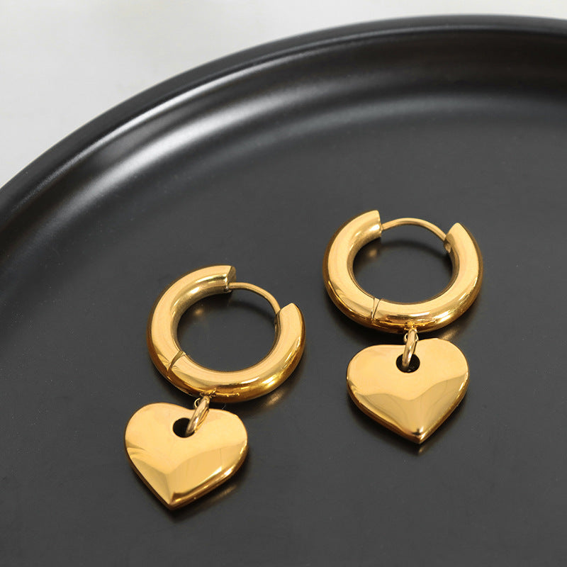18K Gold Noble Heart Earrings