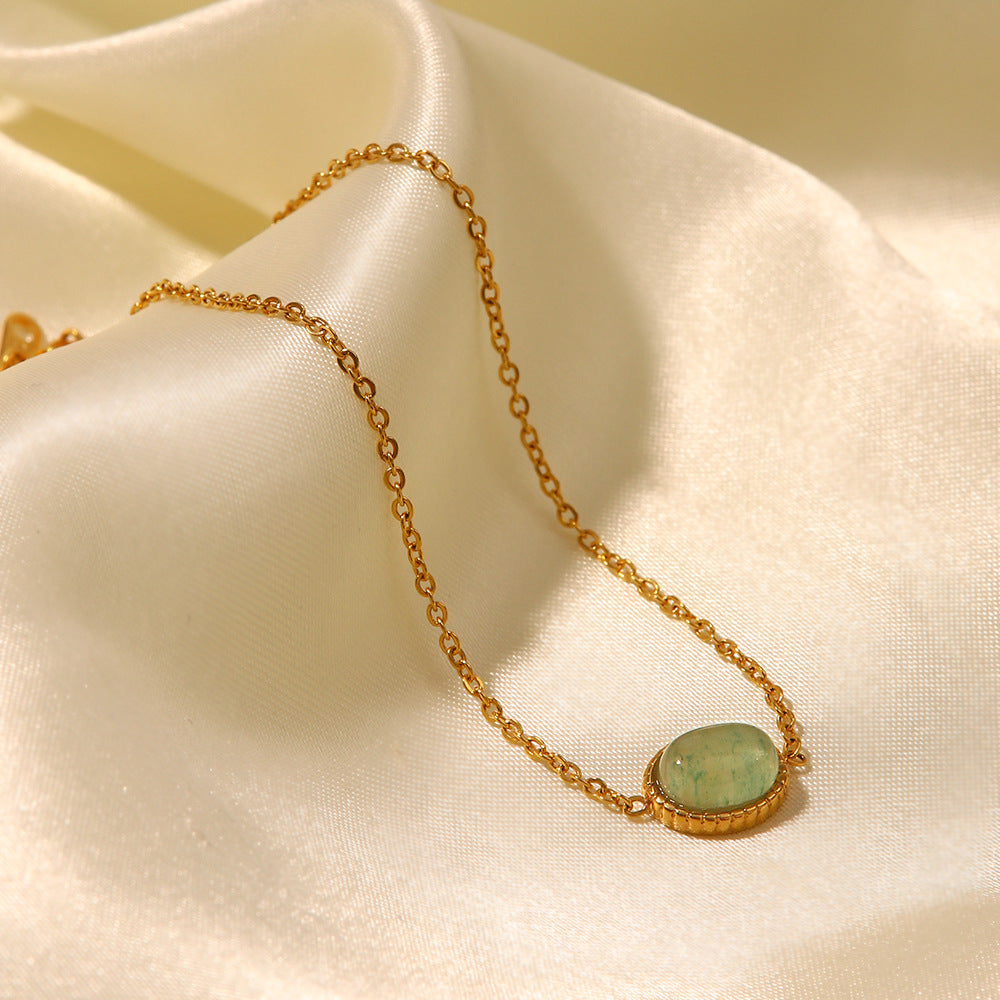 Natural Green Stone Bracelet