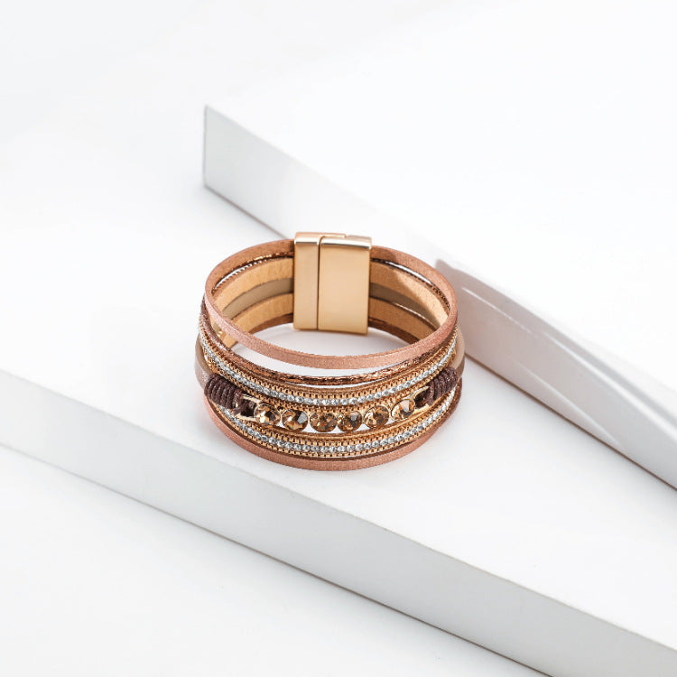 Multi-Layer Wide-Brimmed Bracelet