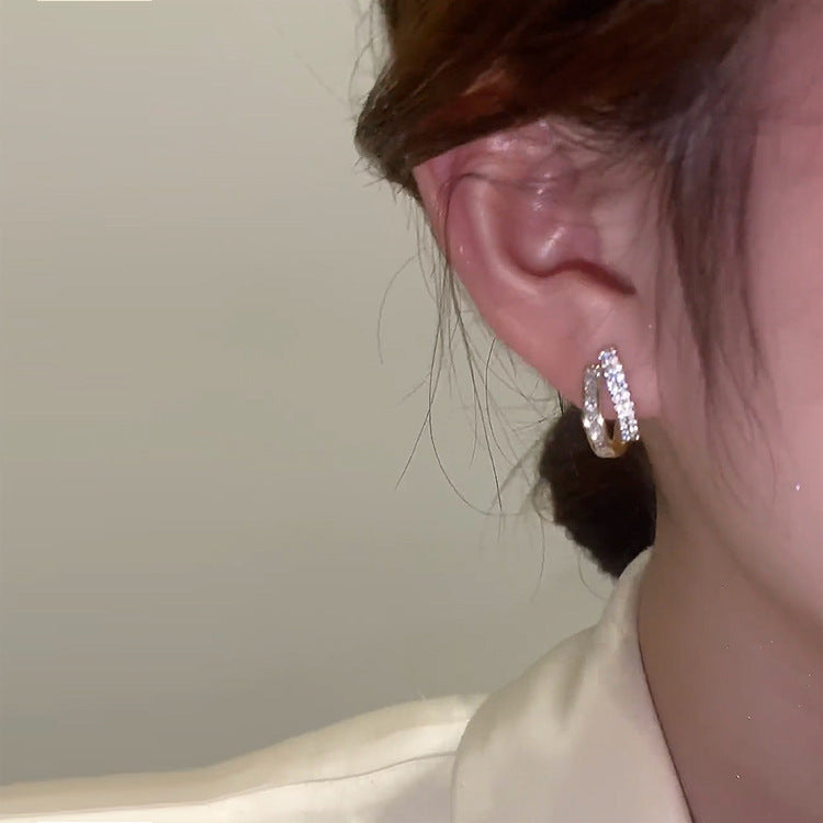 Gold Dazzling Diamond Earrings