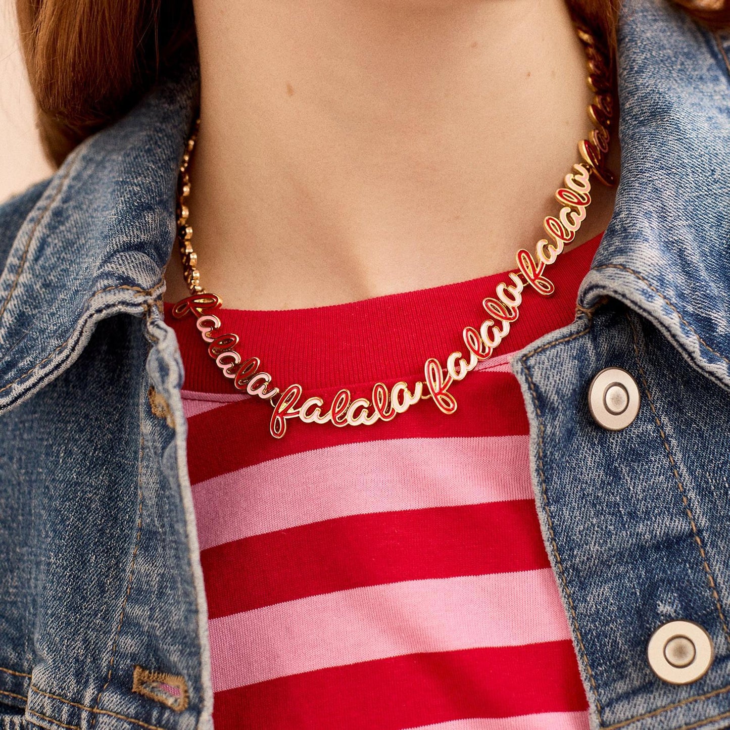 Rhinestone 14K Gold-Beaded Necklace