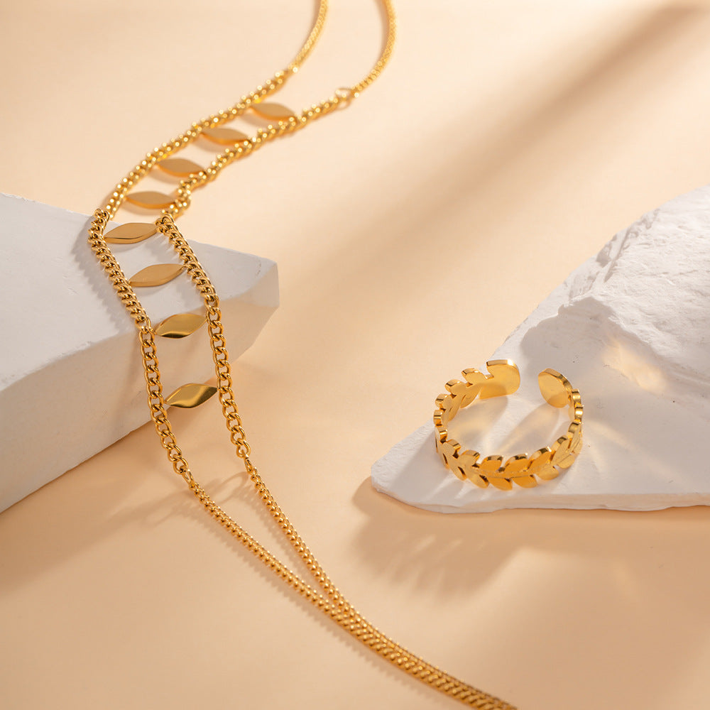 18K Gold Double Layer Versatile Necklace