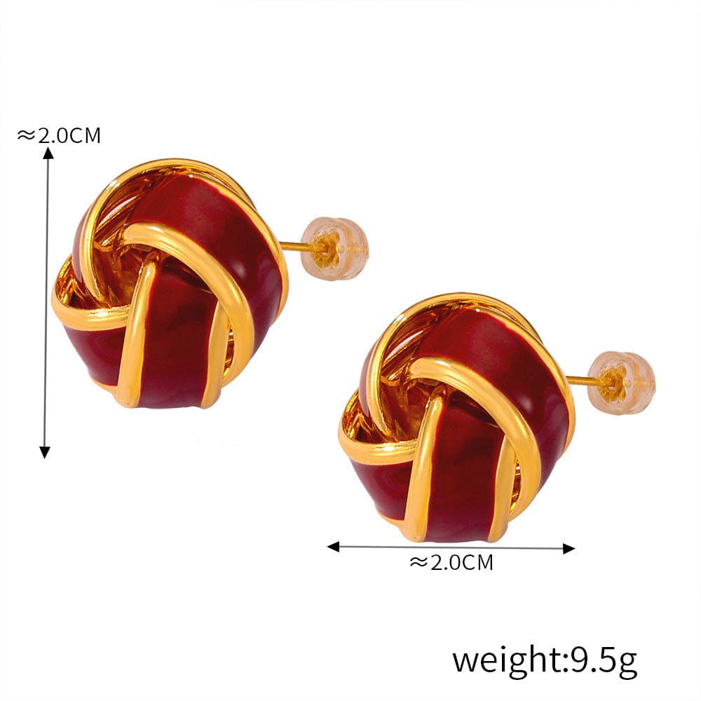 18K Gold Earrings with Gemstone