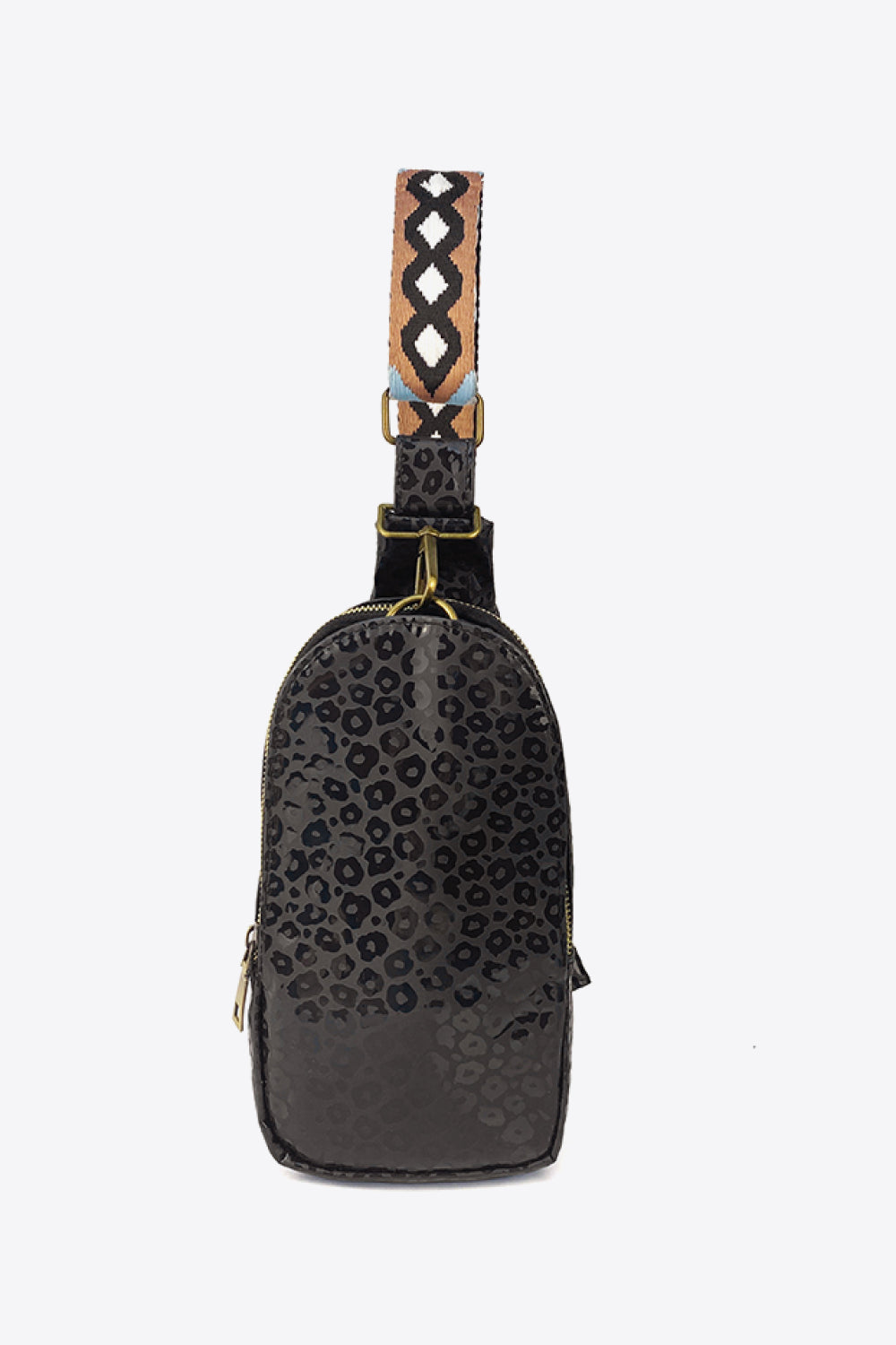 Leopard Leather Sling Bag