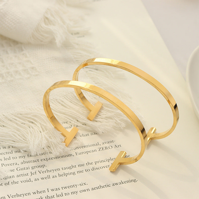 T-Shaped Open Bracelet