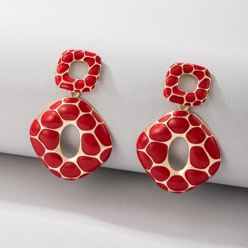 New Boho Leopard Print Earrings