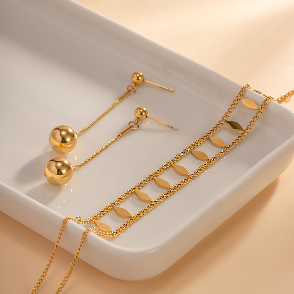 18K Gold Double Layer Versatile Necklace