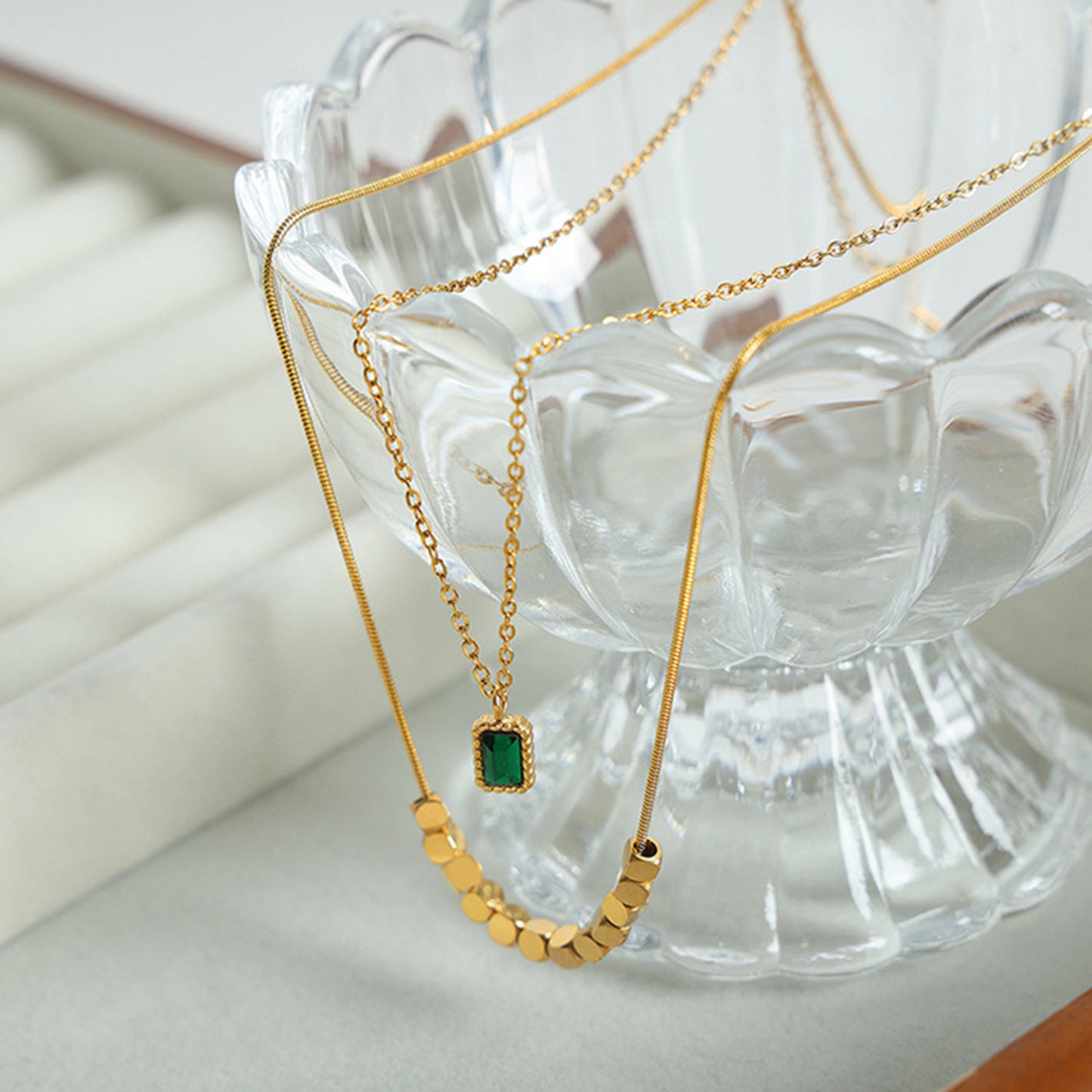 18K Gold Double-Layered Necklace