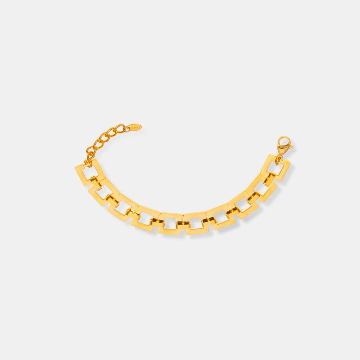 Gold Hollow Square Bracelet