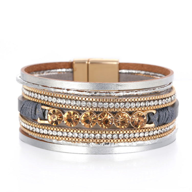 Multi-Layer Wide-Brimmed Bracelet