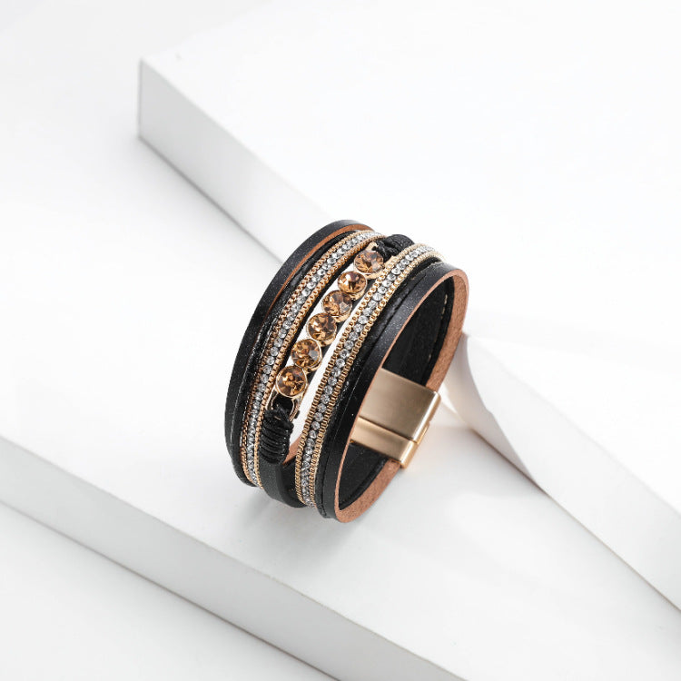 Multi-Layer Wide-Brimmed Bracelet