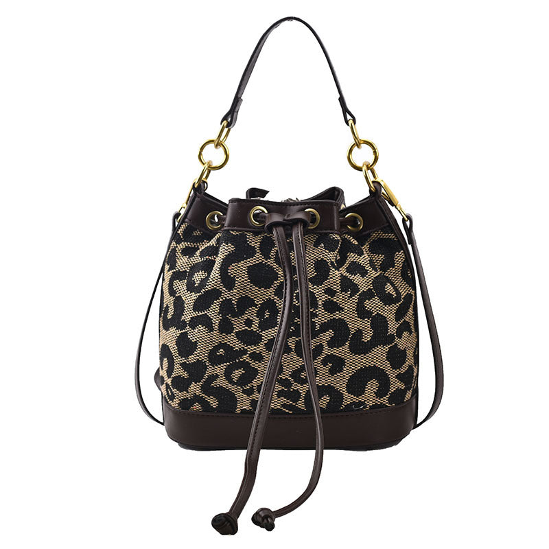 Retro & Leopard Print Crossbody Bag
