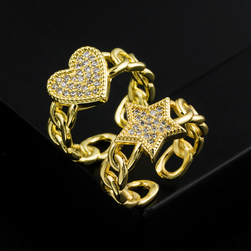 Gold Love Open Ring