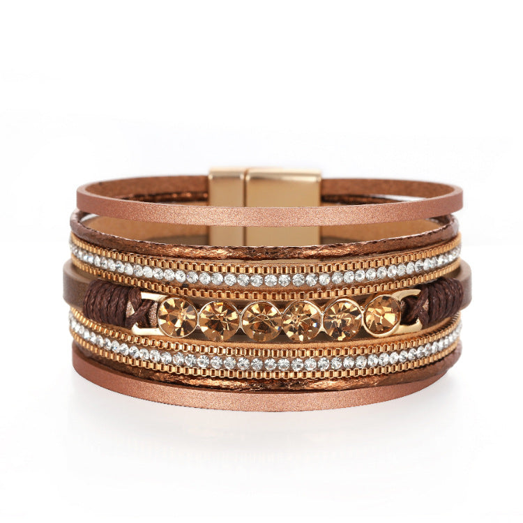 Multi-Layer Wide-Brimmed Bracelet