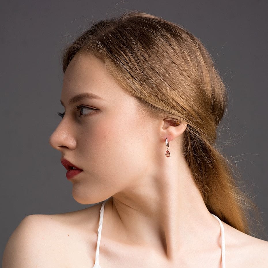 Gemstone Diamond Earrings