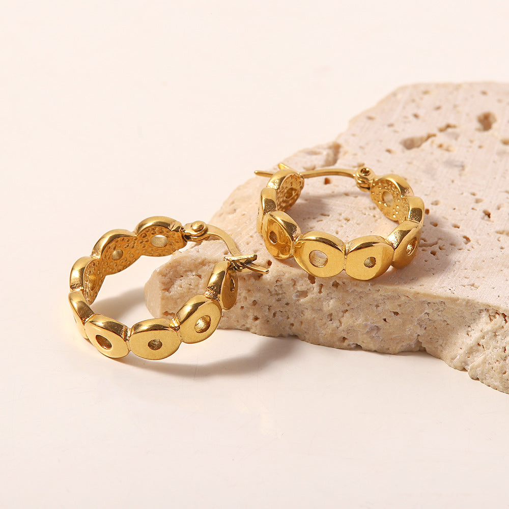 Simple circle Gold Earrings