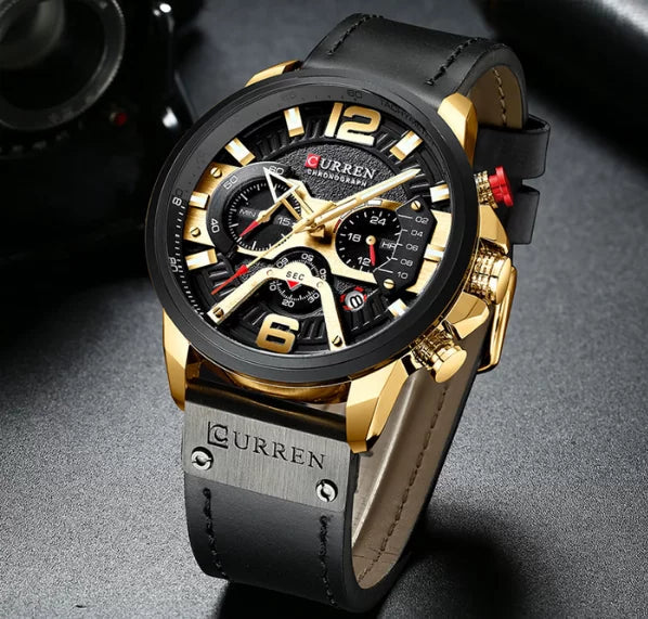 Men Leather Watch