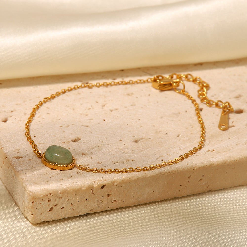 Natural Green Stone Bracelet