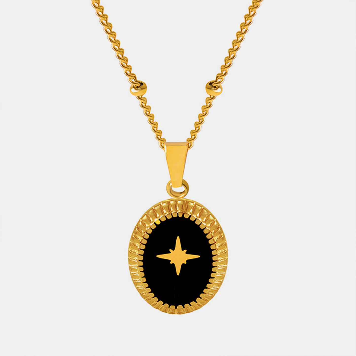 Gold Oval Necklace