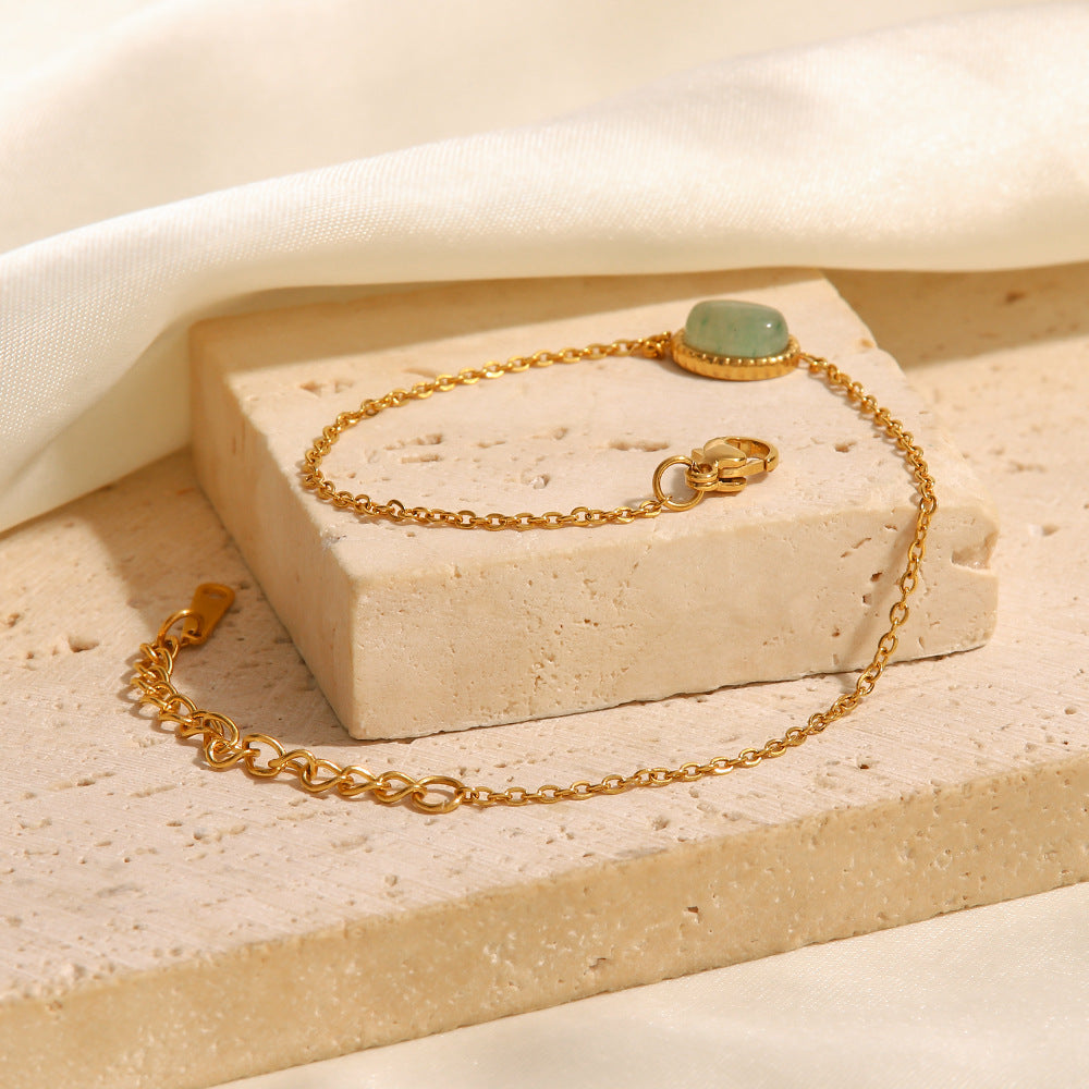 Natural Green Stone Bracelet