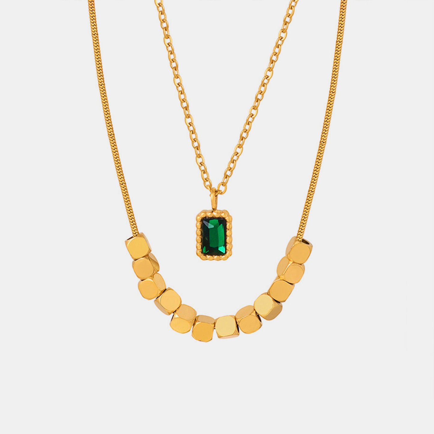 18K Gold Double-Layered Necklace