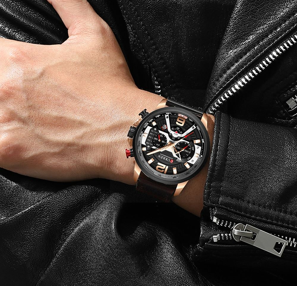 Men Leather Watch