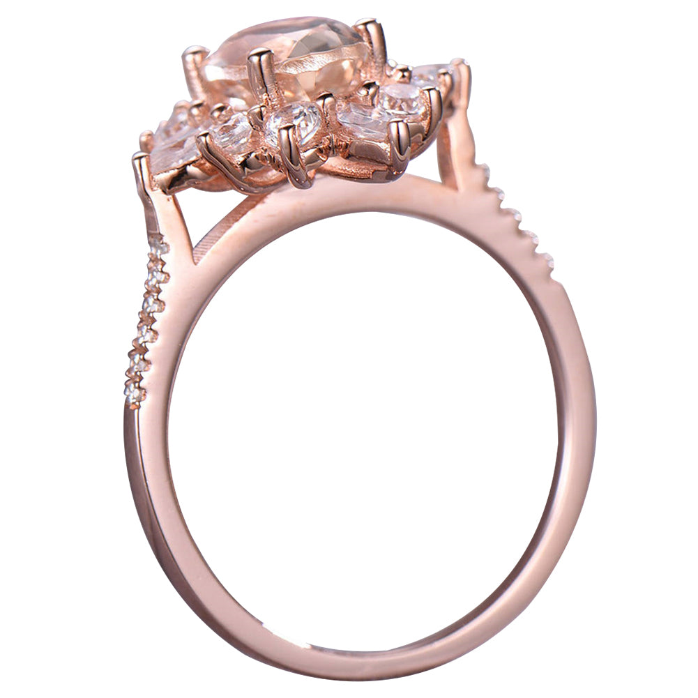 Women Shiny Floral Ring