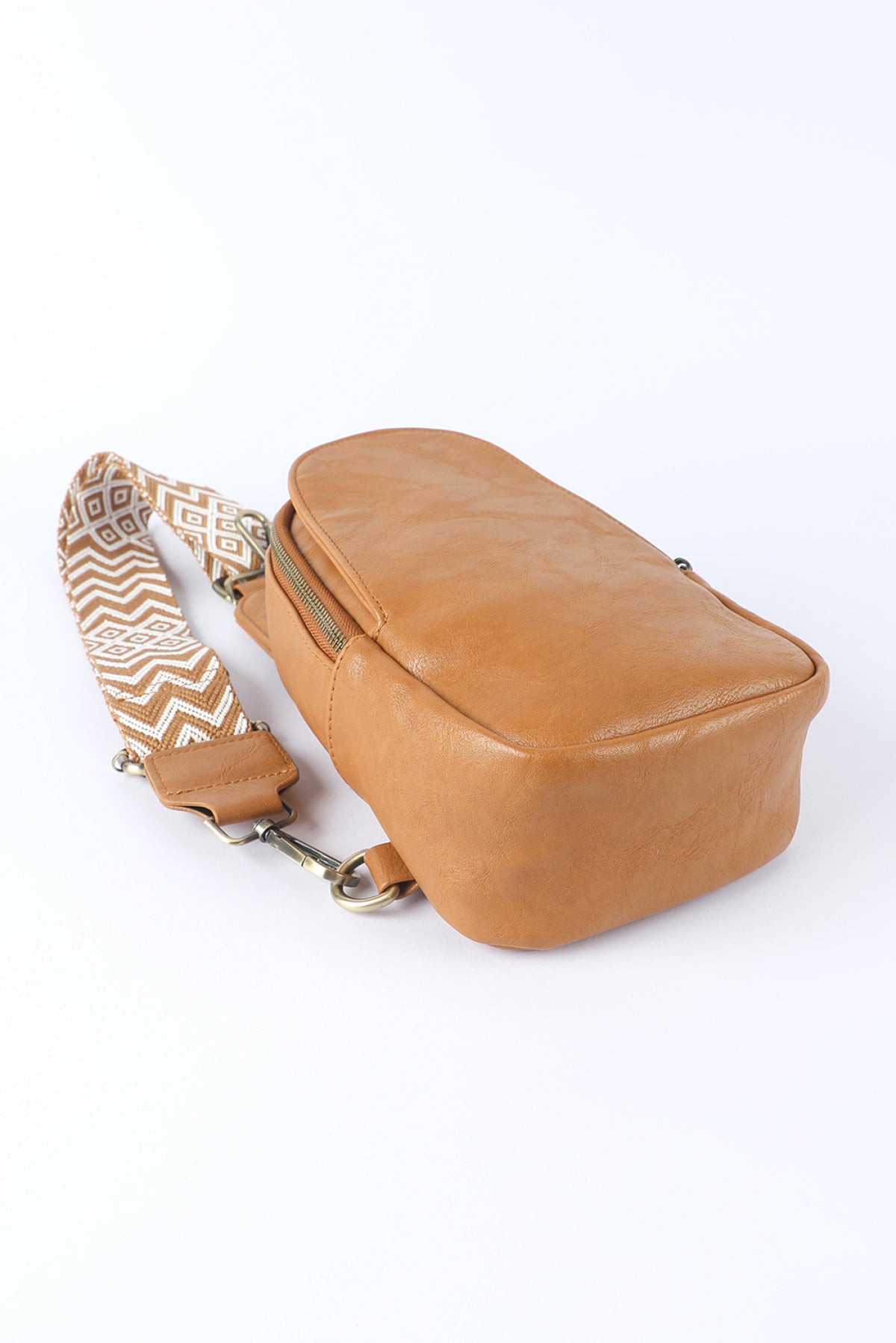 Leather Zipped Crossbody Bag