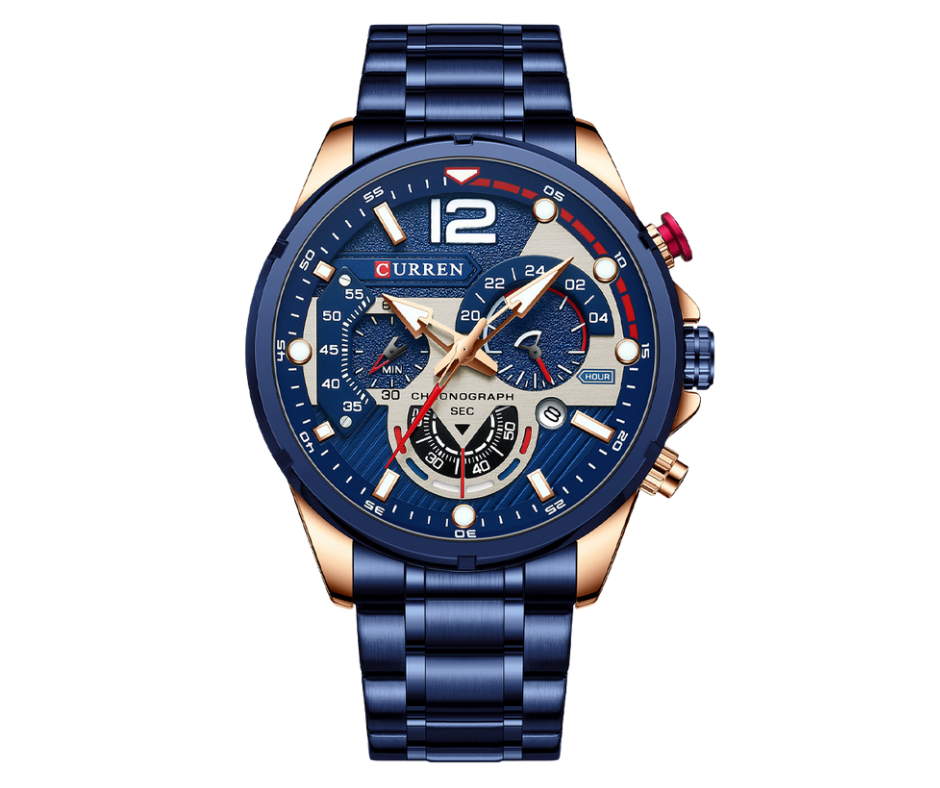 Men's Six-pin Steel Band Watch