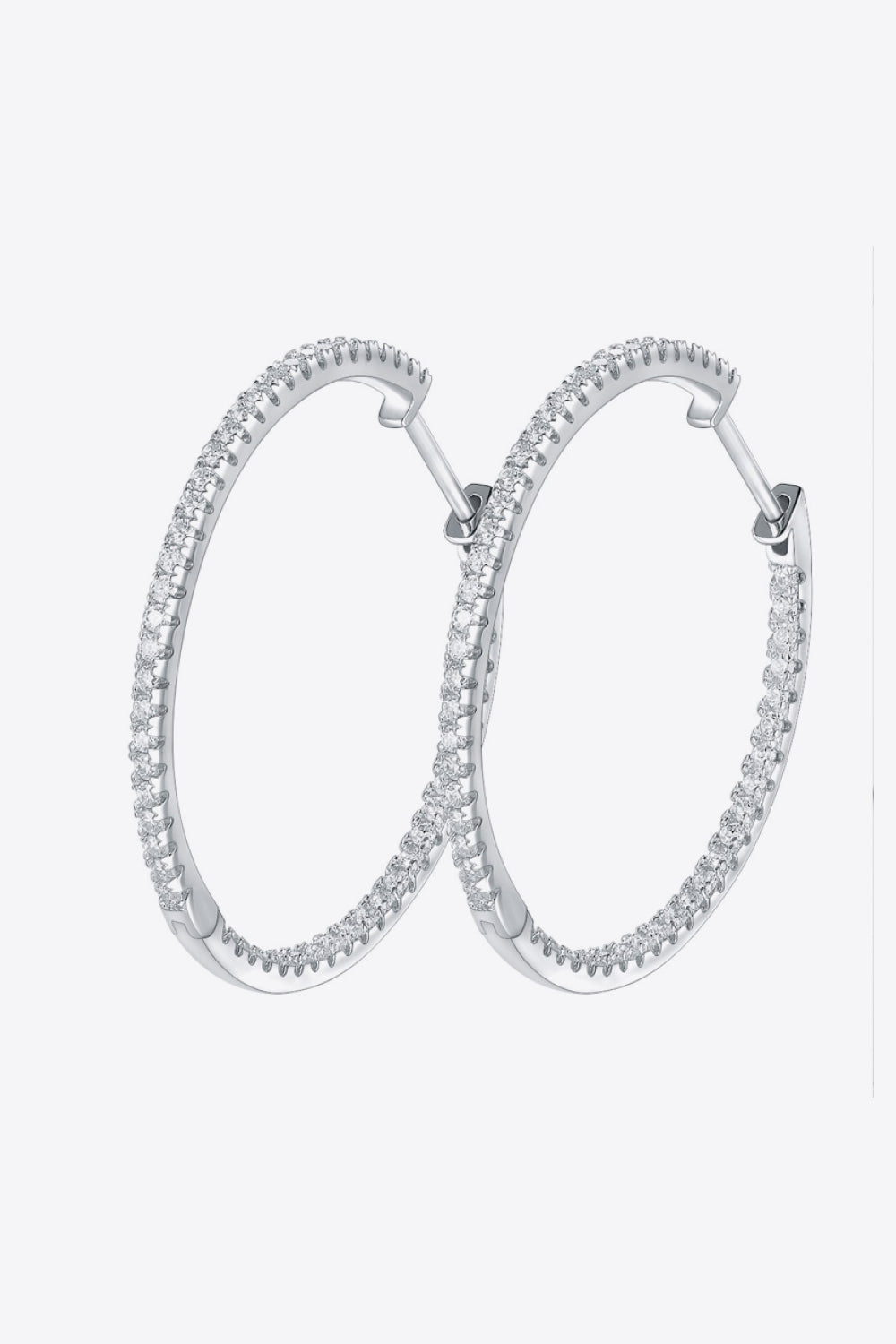 All Around Silver Hoop Earrings