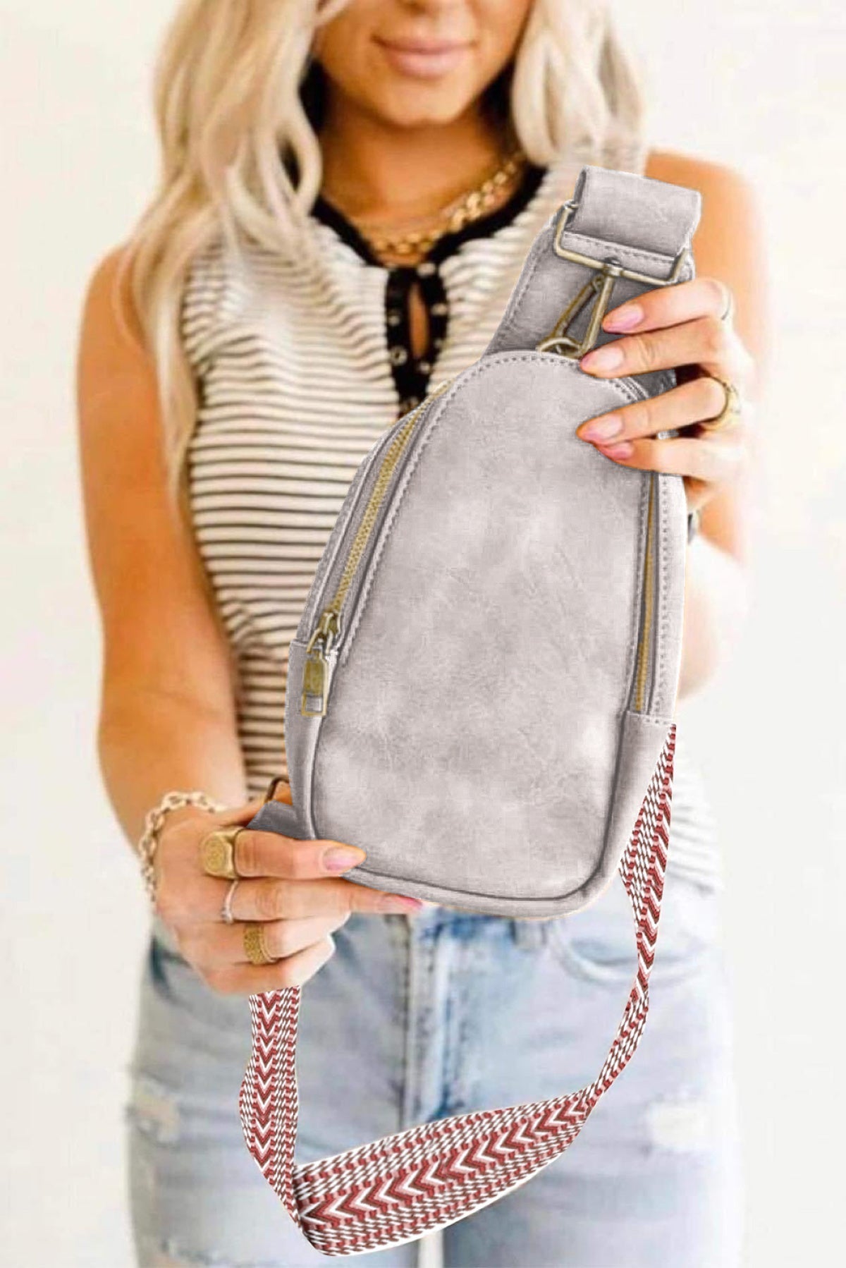 Leather Zipped Crossbody Bag