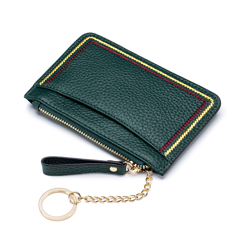 Mini Ultra-thin Genuine Leather Keychains