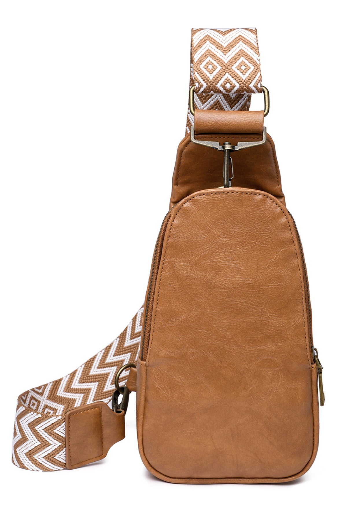 Leather Zipped Crossbody Bag