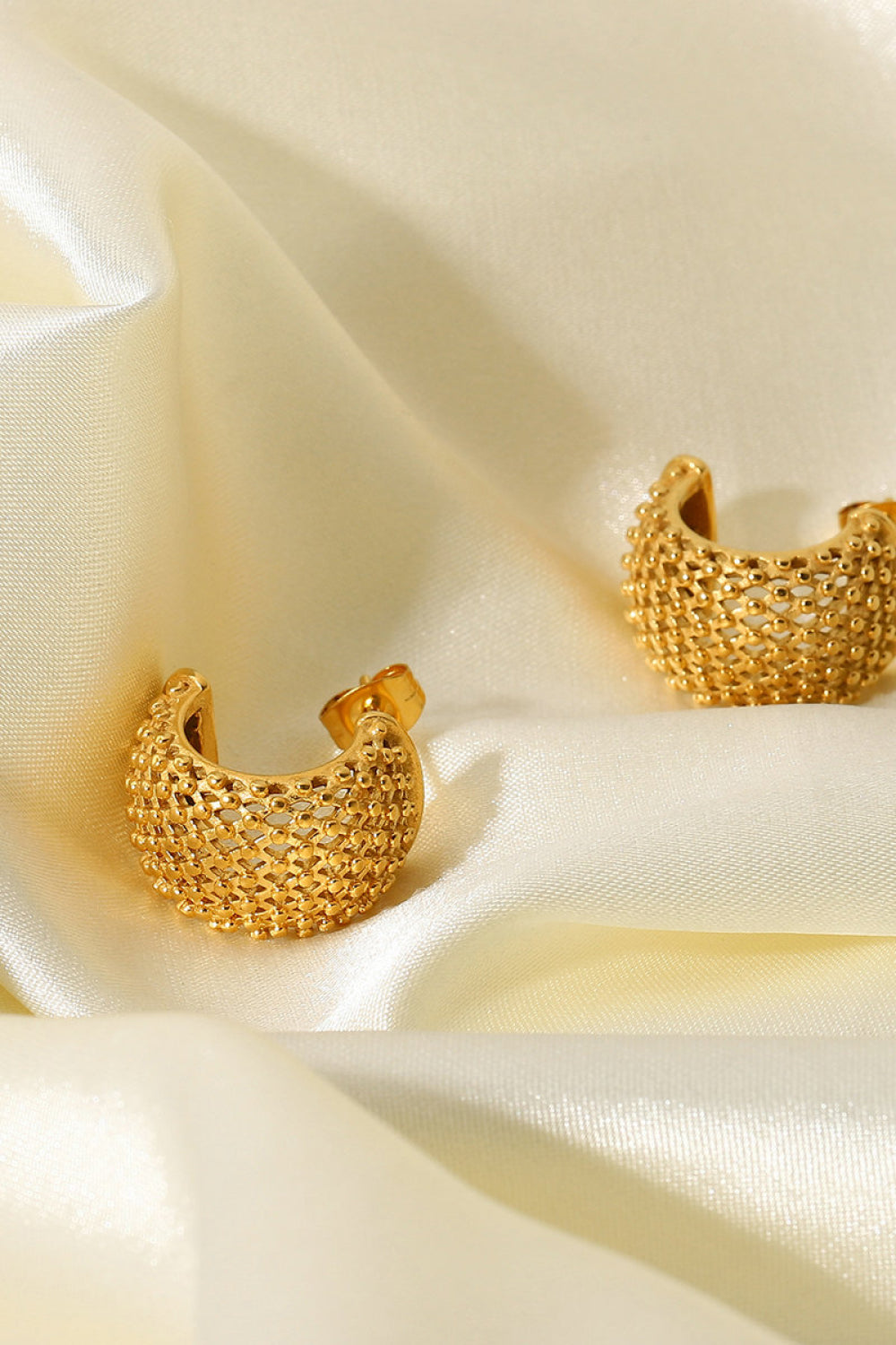 Half Moon Hoop Earrings