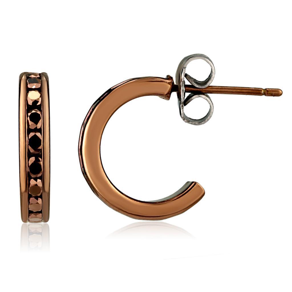 Coffee light Brass Earrings