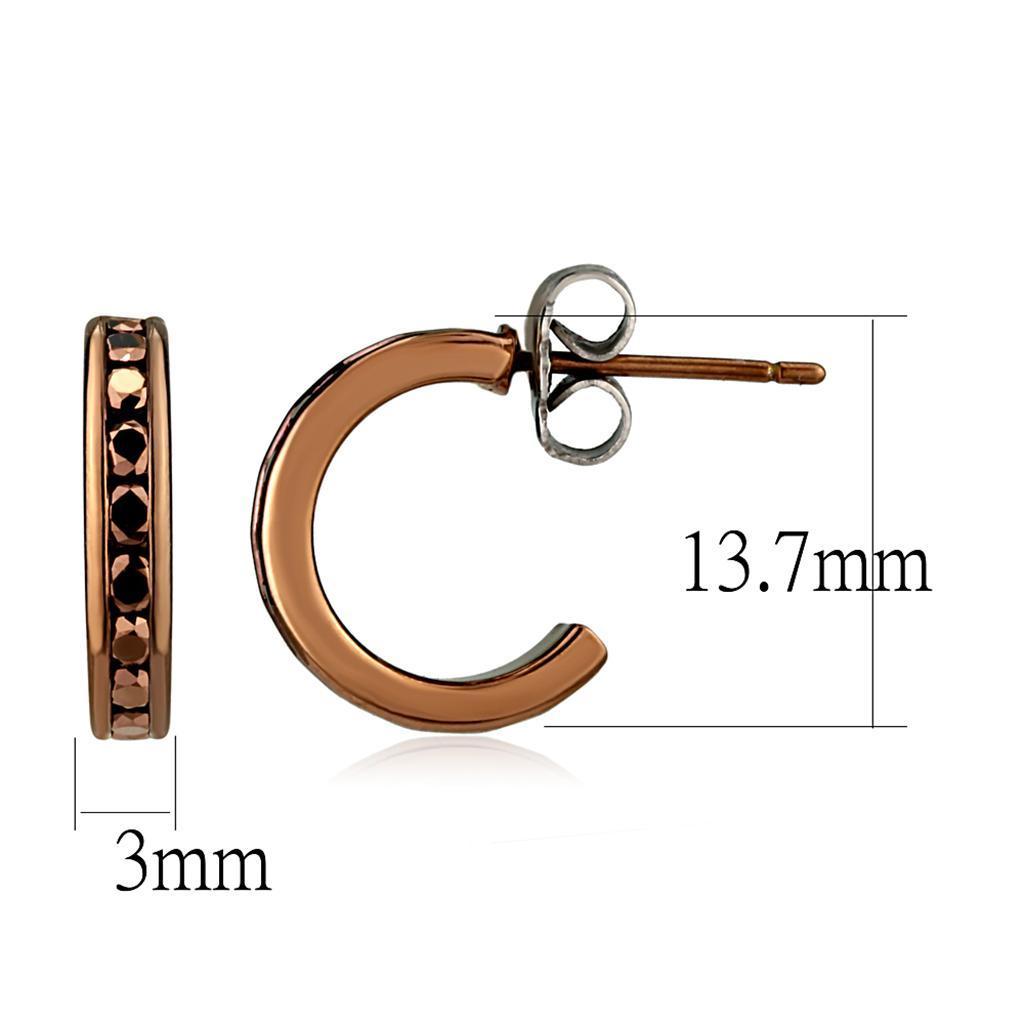 Coffee light Brass Earrings