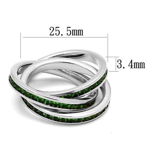 Sterling Silver Emerald Ring