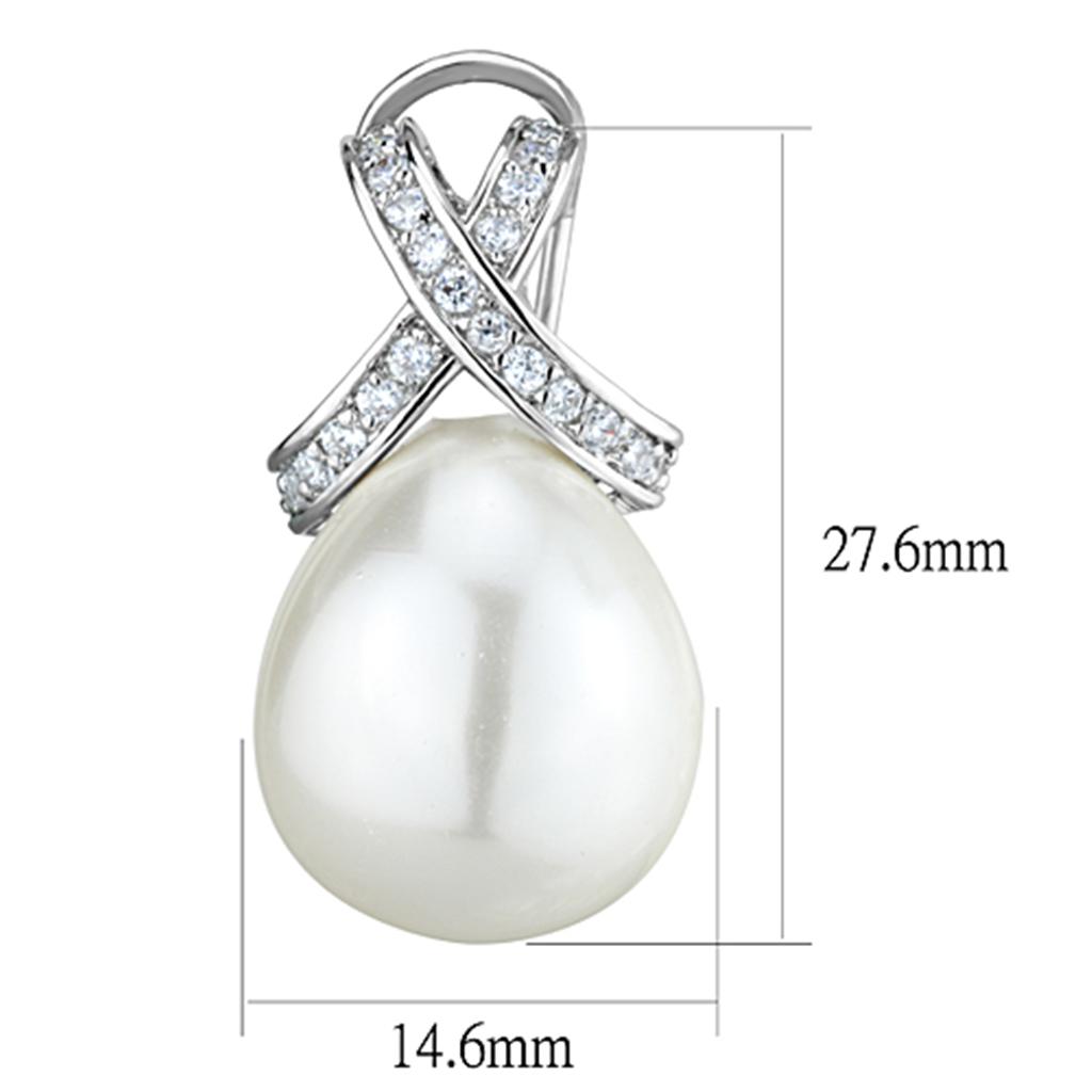 Diamond White Pearl Earrings