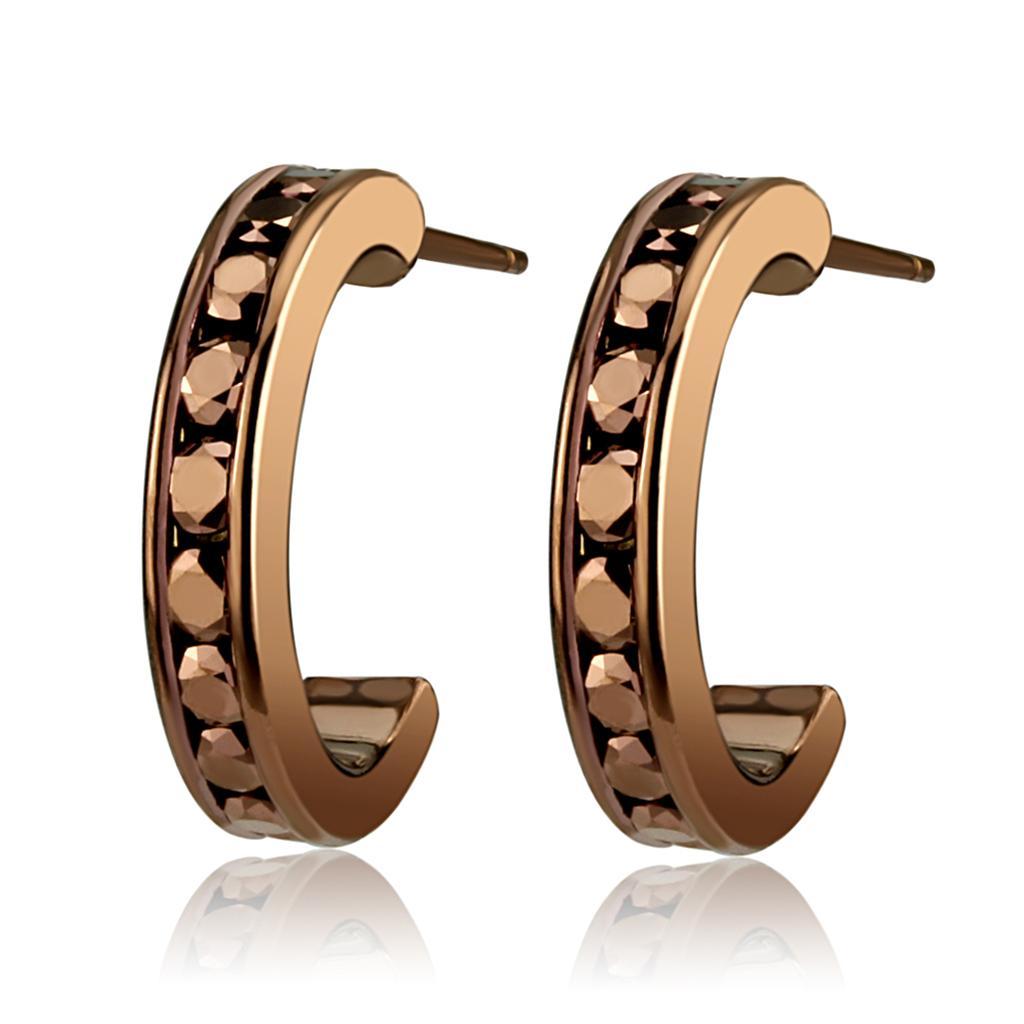 Coffee light Brass Earrings