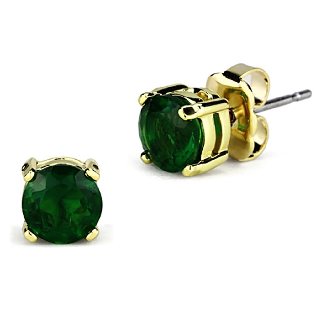 Emerald Gold Earrings