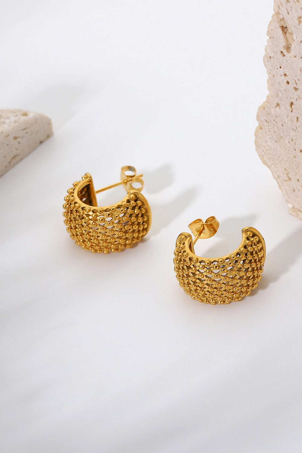 Half Moon Hoop Earrings