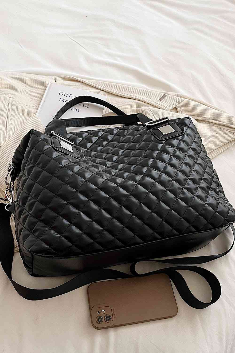 Block Broad Leather Handbag