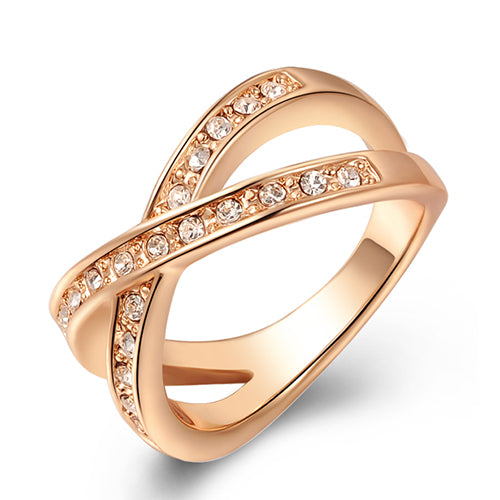 Rose Gold Rhinestone Ring