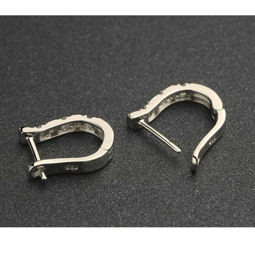 Platinum Hoop Earrings