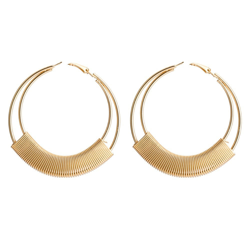 Big Gold Hoops Earrings